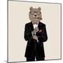 Brown Bear Dressed up in Tuxedo-Olga_Angelloz-Mounted Art Print