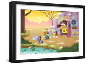 Brown Bear Stumbled from His Den - Turtle-Gary LaCoste-Framed Premium Giclee Print