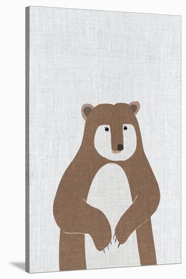Brown Bear-Annie Bailey Art-Stretched Canvas