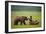 Brown Bears Sparring in Meadow at Hallo Bay-Paul Souders-Framed Photographic Print