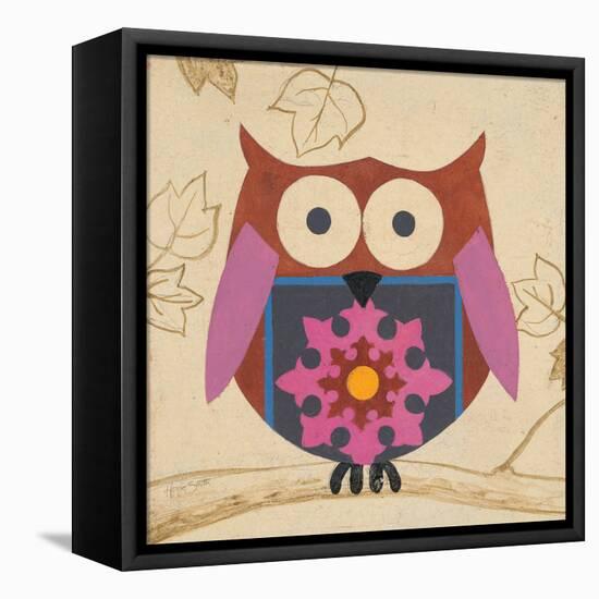 Brown Boho Owl-Hope Smith-Framed Stretched Canvas