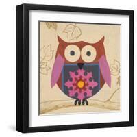 Brown Boho Owl-Hope Smith-Framed Art Print