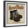 Brown Boots Vintage Poster-radubalint-Framed Art Print