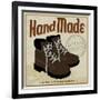 Brown Boots Vintage Poster-radubalint-Framed Art Print