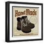 Brown Boots Vintage Poster-radubalint-Framed Art Print