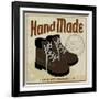 Brown Boots Vintage Poster-radubalint-Framed Art Print