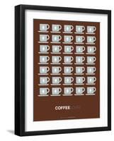 Brown Coffee Poster-NaxArt-Framed Art Print