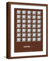 Brown Coffee Poster-NaxArt-Framed Art Print