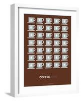 Brown Coffee Poster-NaxArt-Framed Art Print