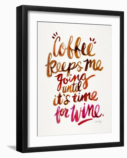 Brown Coffee Wine-Cat Coquillette-Framed Premium Giclee Print