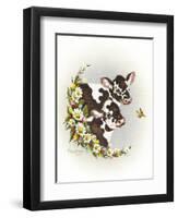 Brown Cows-Peggy Harris-Framed Premium Giclee Print