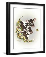 Brown Cows-Peggy Harris-Framed Giclee Print