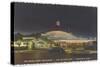 Brown Derby Restaurant at Night, Retro-null-Stretched Canvas