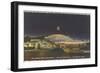 Brown Derby Restaurant at Night, Retro-null-Framed Art Print