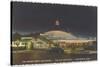 Brown Derby Restaurant at Night, Retro-null-Stretched Canvas