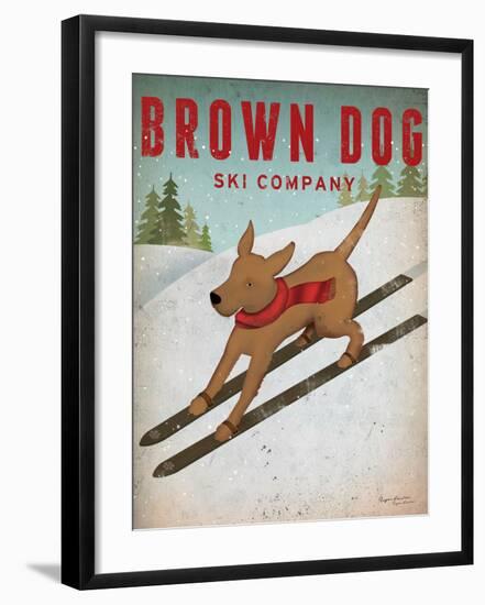 Brown Dog Ski Co-Wild Apple Portfolio-Framed Art Print