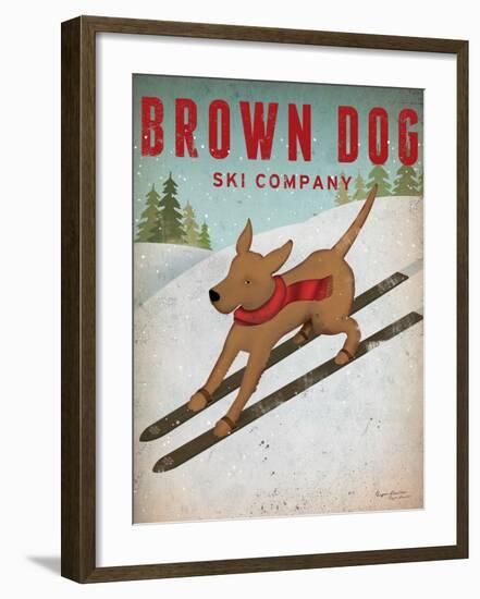 Brown Dog Ski Co-Wild Apple Portfolio-Framed Art Print