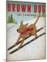 Brown Dog Ski Co-Wild Apple Portfolio-Mounted Art Print