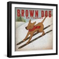 Brown Dog Ski Co-Ryan Fowler-Framed Art Print