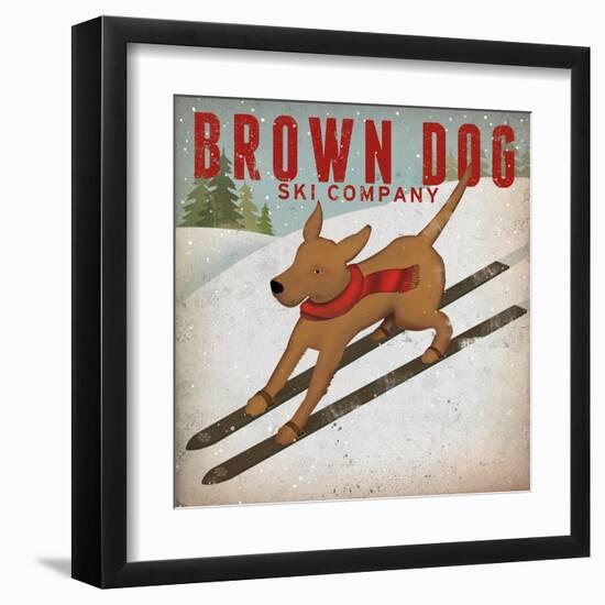 Brown Dog Ski Co-Ryan Fowler-Framed Art Print