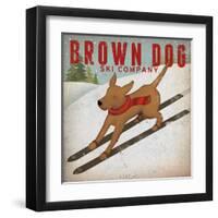 Brown Dog Ski Co-Ryan Fowler-Framed Art Print