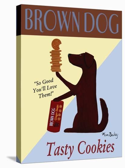 Brown Dog Tasty Cookies-Ken Bailey-Stretched Canvas