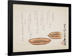 Brown Earthenware Basins, 1887-Shibata Zeshin-Framed Giclee Print