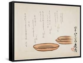 Brown Earthenware Basins, 1887-Shibata Zeshin-Framed Stretched Canvas