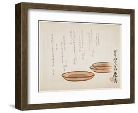 Brown Earthenware Basins, 1887-Shibata Zeshin-Framed Giclee Print