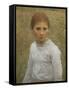 Brown Eyes-Sir George Clausen-Framed Stretched Canvas