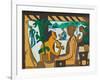 Brown Figures in a Café, 1928-1929-Ernst Ludwig Kirchner-Framed Giclee Print