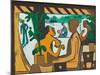 Brown Figures in a Café, 1928-1929-Ernst Ludwig Kirchner-Mounted Giclee Print