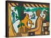 Brown Figures in a Café, 1928-1929-Ernst Ludwig Kirchner-Stretched Canvas