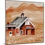 Brown Folk Art Barn-Cheryl Bartley-Mounted Premium Giclee Print