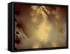 Brown Golden Abstract  Background for Design-ollen-Framed Stretched Canvas