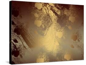 Brown Golden Abstract  Background for Design-ollen-Stretched Canvas