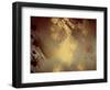 Brown Golden Abstract  Background for Design-ollen-Framed Art Print