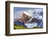 Brown granite, Paine Horns three granite peaks, Cuernos, Torres del Paine National Park, Patagonia-William Perry-Framed Photographic Print