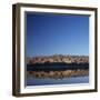 Brown Hills Reflected in a Lake-Micha Pawlitzki-Framed Photographic Print