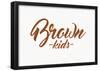 Brown Kids Script-null-Framed Poster