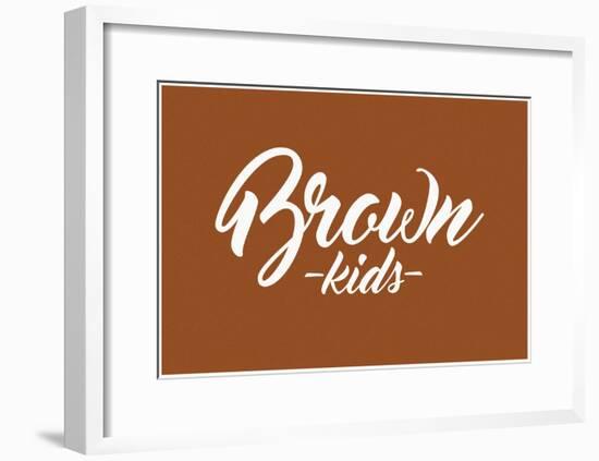 Brown Kids-null-Framed Poster