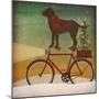 Brown Lab on Bike Christmas-Ryan Fowler-Mounted Art Print