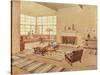 Brown Living Room 1929-null-Stretched Canvas