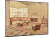 Brown Living Room 1929-null-Mounted Art Print