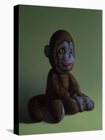 Brown Monkey on Green, 2016,-Peter Jones-Stretched Canvas