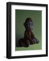 Brown Monkey on Green, 2016,-Peter Jones-Framed Giclee Print