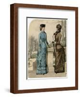 Brown or Blue Dress 1882-null-Framed Art Print