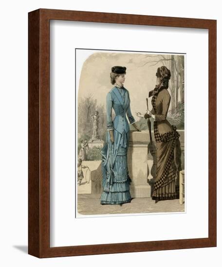Brown or Blue Dress 1882-null-Framed Art Print