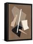 Brown Paper Cuts Painting-Elena Ristova-Framed Stretched Canvas