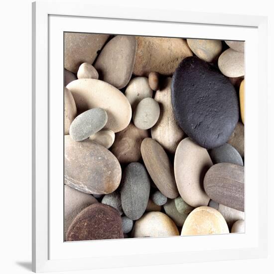 Brown Pebbles-null-Framed Photographic Print